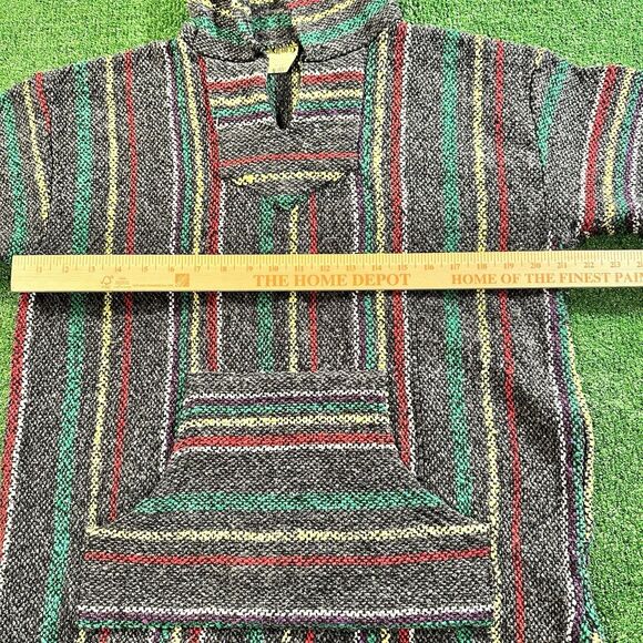 Frank’s Textiles Baja Unisex Made In Mexico Hoodie Pullover Multicolored Large - Picture 5 of 15
